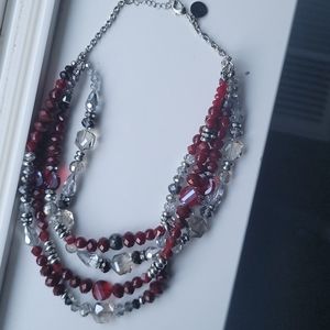 Red chunky necklace